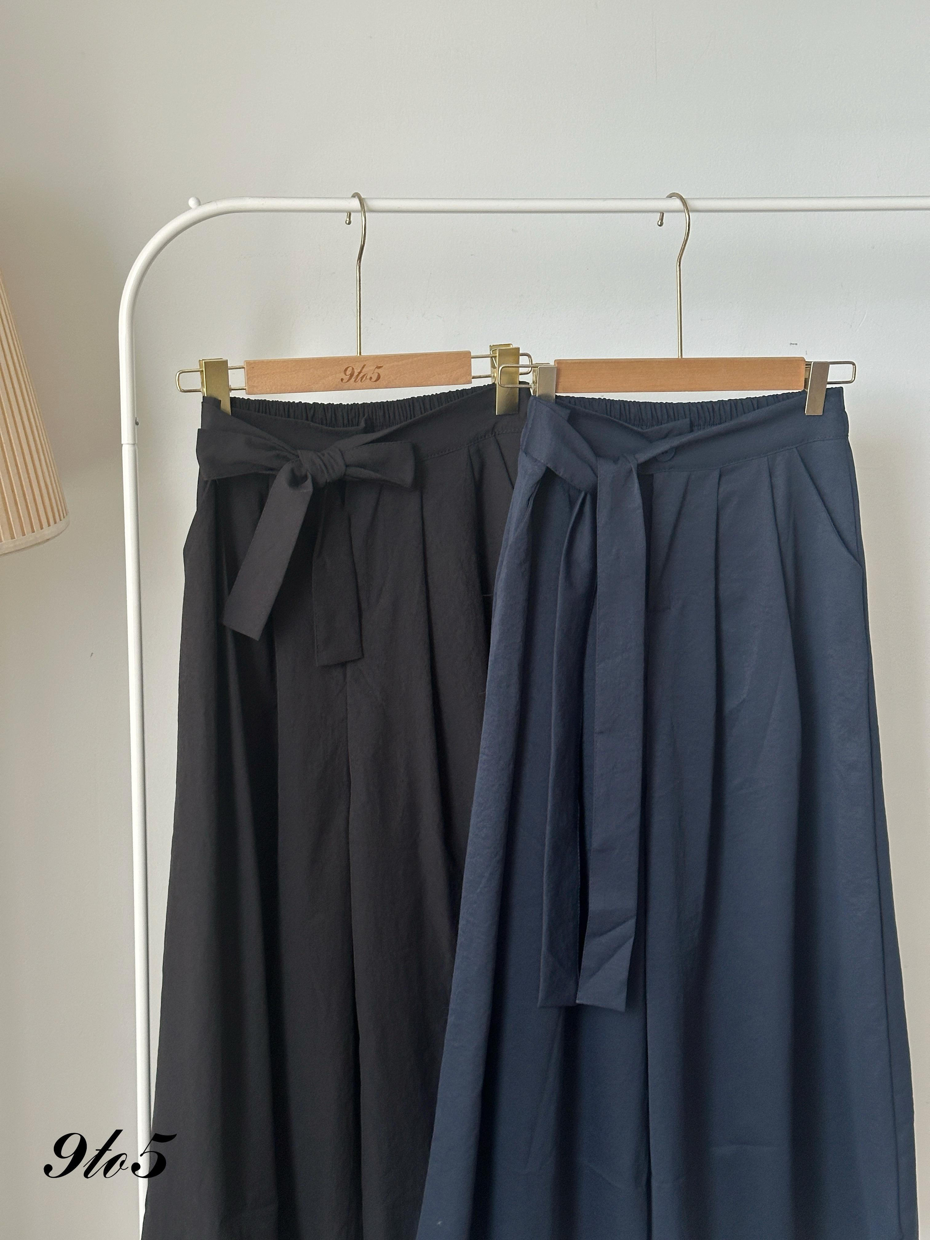 S1861 Bow-tie Wide Leg Pants - 4 Colors 