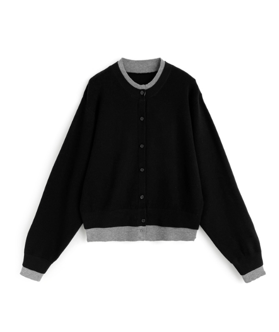 拼色針織外套 [dk1611]