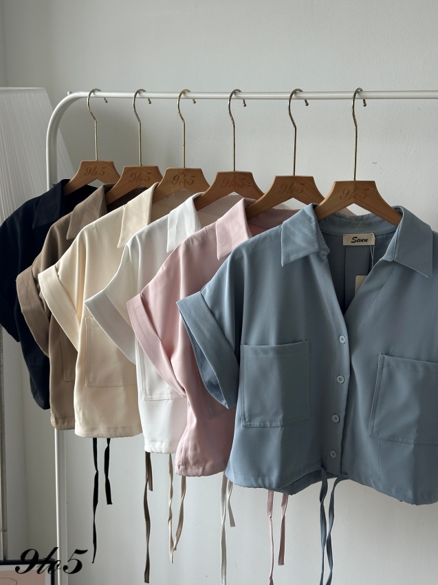 T4235 Short Sleeves Oversized Shirt