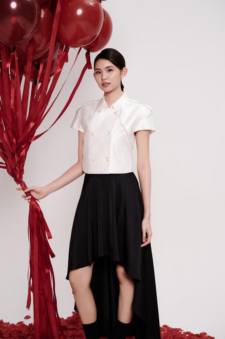 前短后长半裙 1402