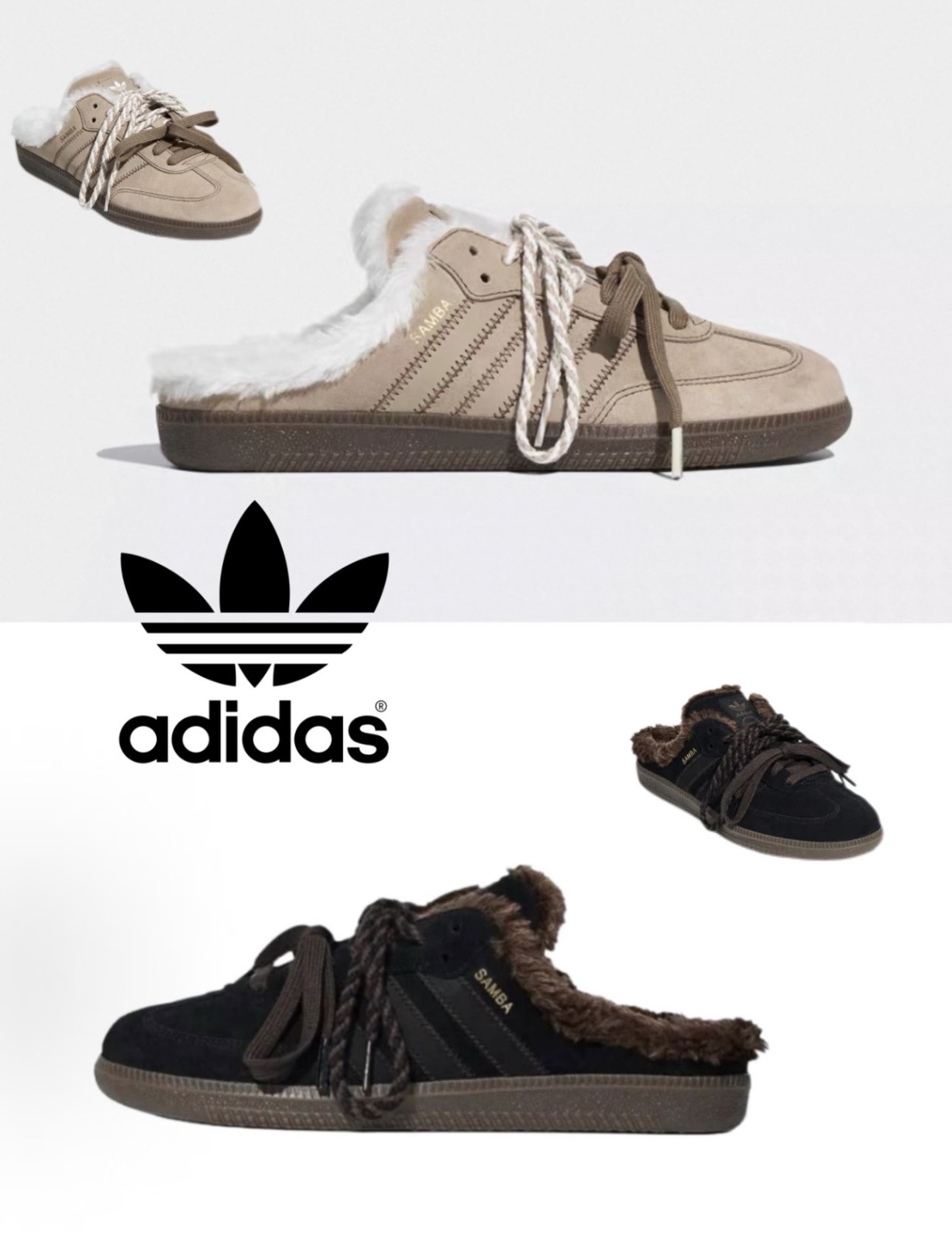 Adidas SAMBA OG MULE SHOES  加絨半拖休閒鞋