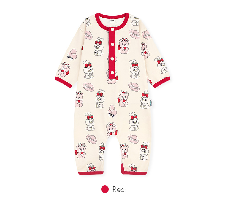 🌸預訂 韓國直送🌸🇰🇷Milk Baby x MOMOREI兩色人物印花寬鬆長袖連身服