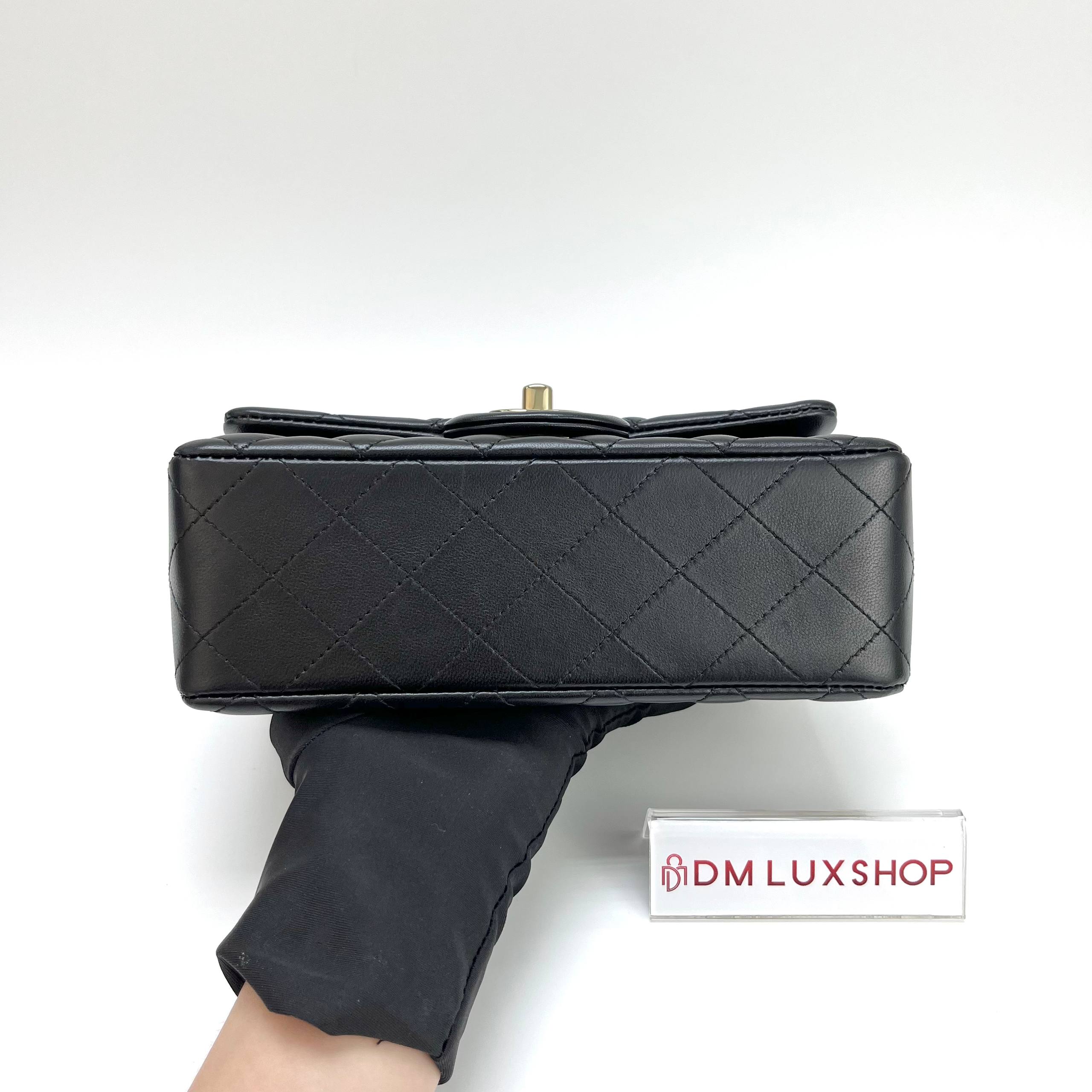 Chanel Black CF Mini Rectangular GHW (Microchip)