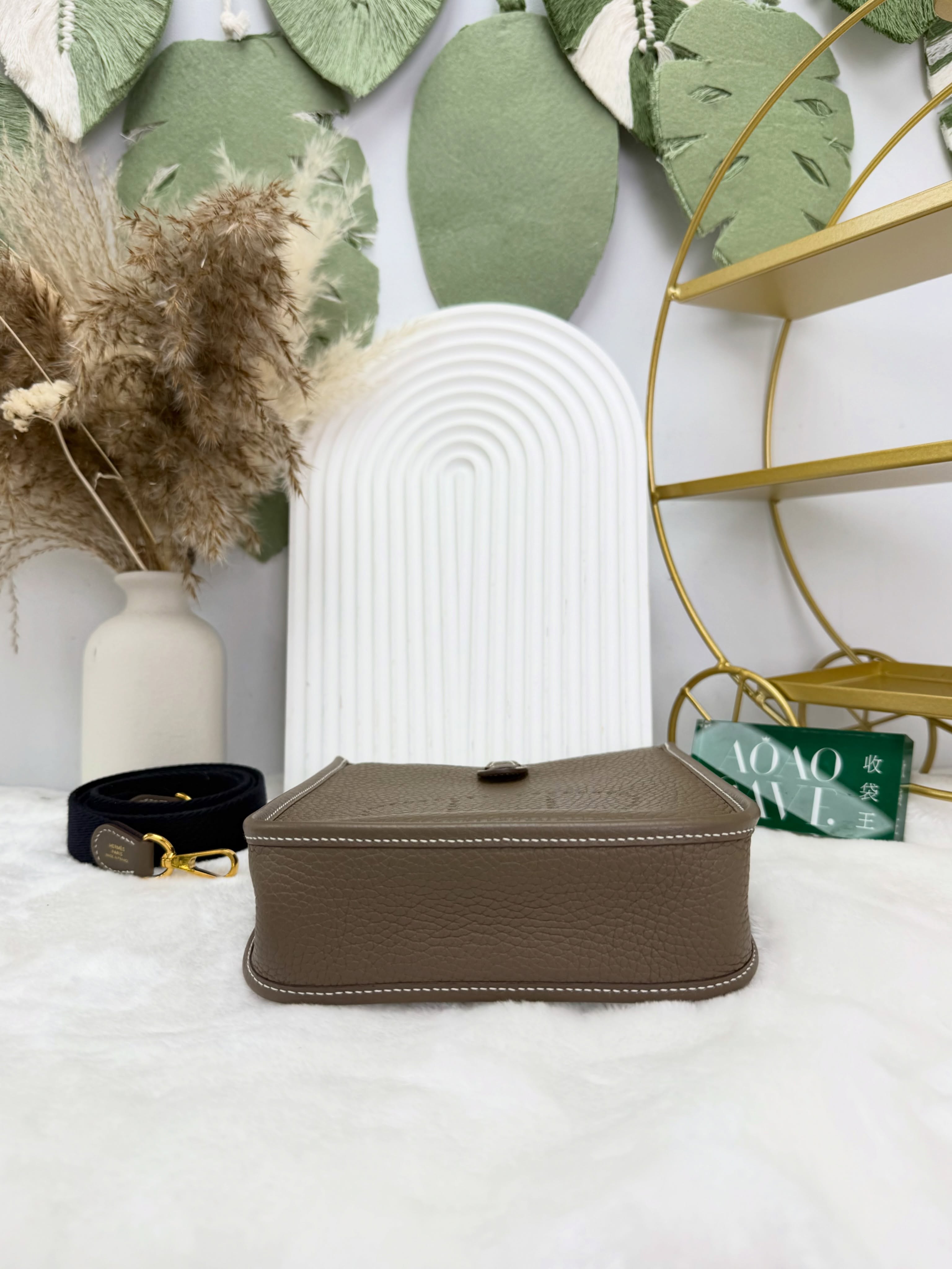 Hermes👜 PRE OWNED 🛍️🤎大象灰 mini e Y stamp 全套有單