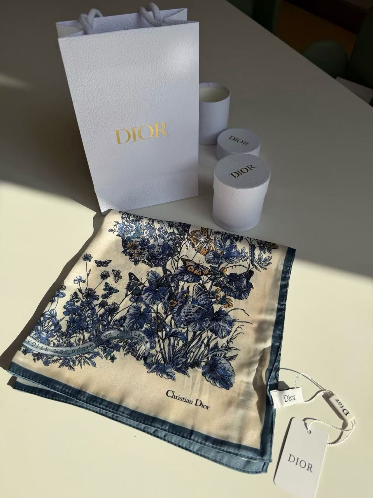 *【Dior 2025復古蝴蝶絲巾｜VIP積分禮品 限量登場】禮盒裝*