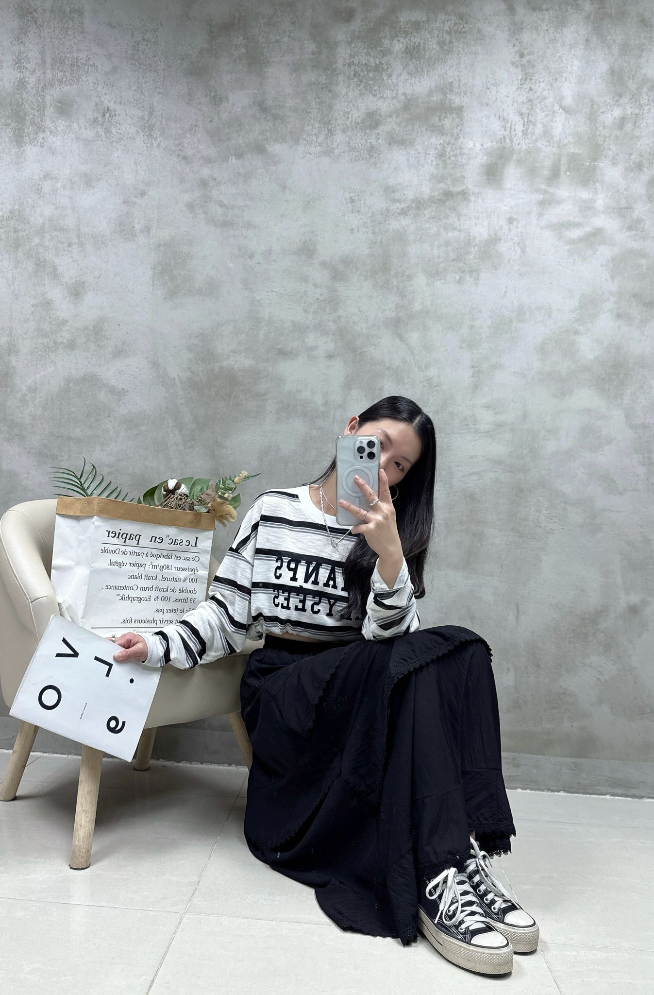 A07 層次感喱士邊半裙