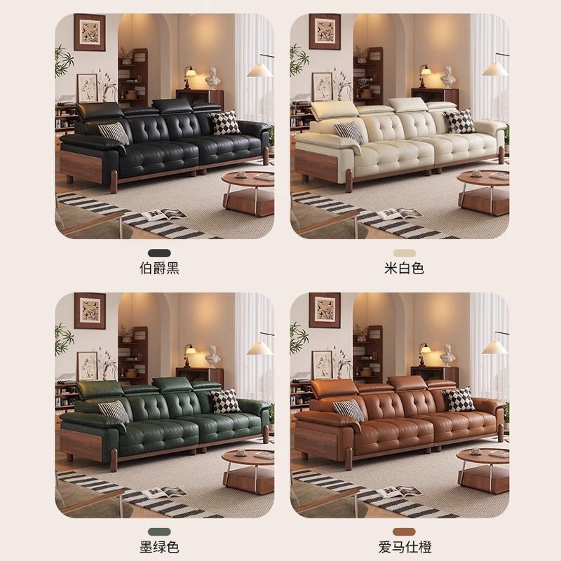中古風直排皮藝梳化 現代簡約 大小戶型客廳適用 sofa