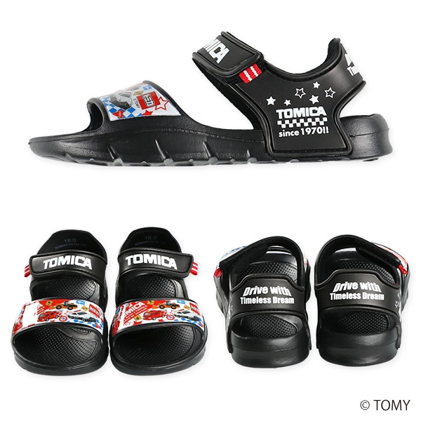 🇯🇵預訂 日本直送🇯🇵Tomica車車圖案黑色涼鞋