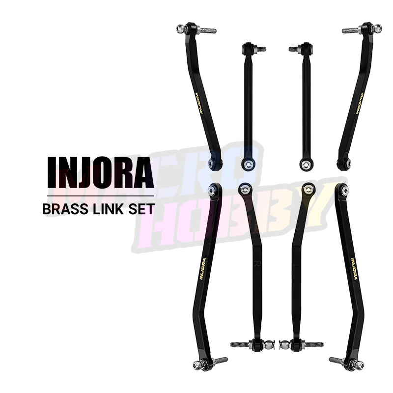 INJORA Black Brass High Clearance Chassis Links for 1/30 SCX30 #530385
