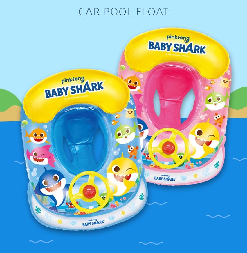   【預訂】韓國直送 Baby Shark 汽車坐墊水泡