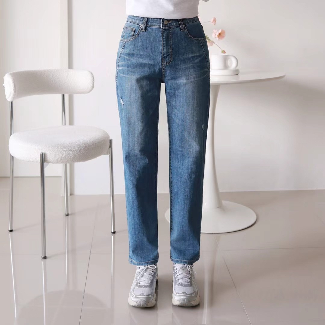 🆕V 牌洗水彈性牛仔褲