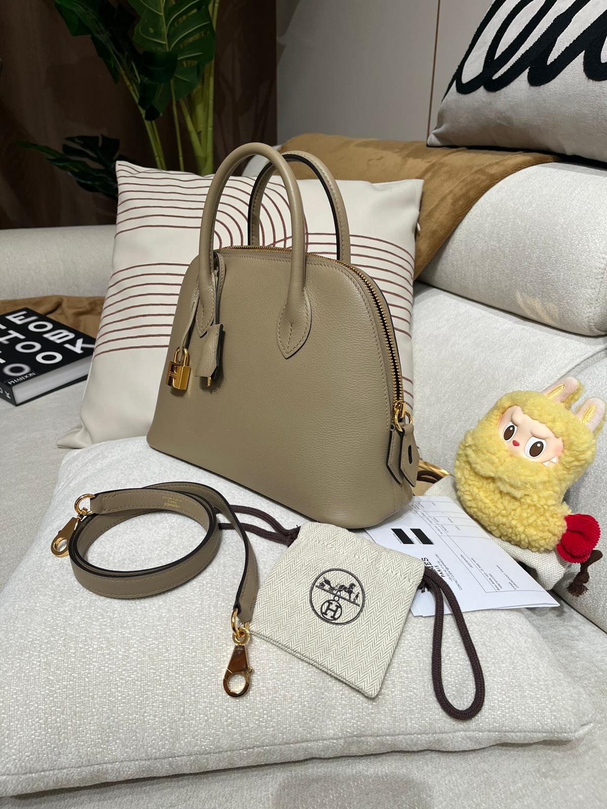 Hermes Bolide 25 STAMP W,marfa 馬爾法米金扣 100%Authentic, 98%new ✅收據✅Key lock✅dust bag ✅box