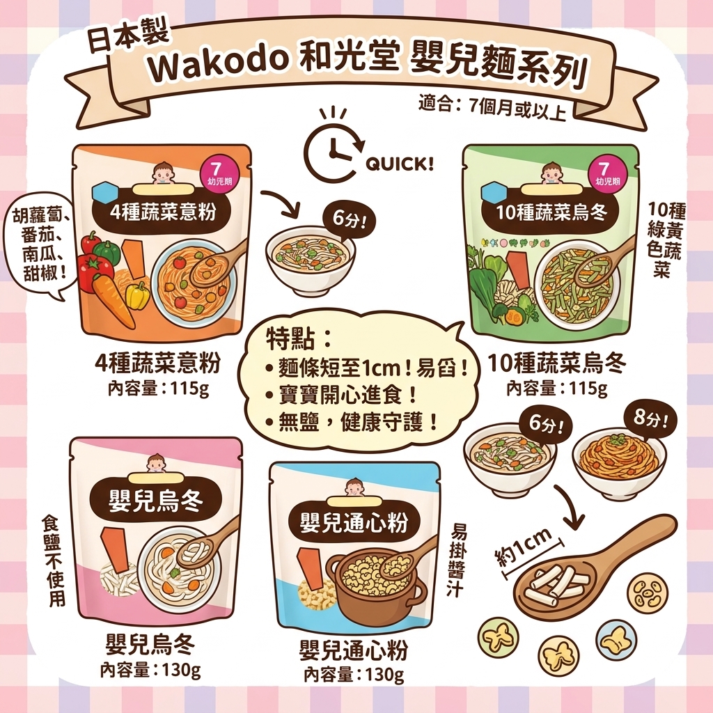 日本 Wakodo 和光堂嬰兒麵系列 ⏰ 預購商品⏰