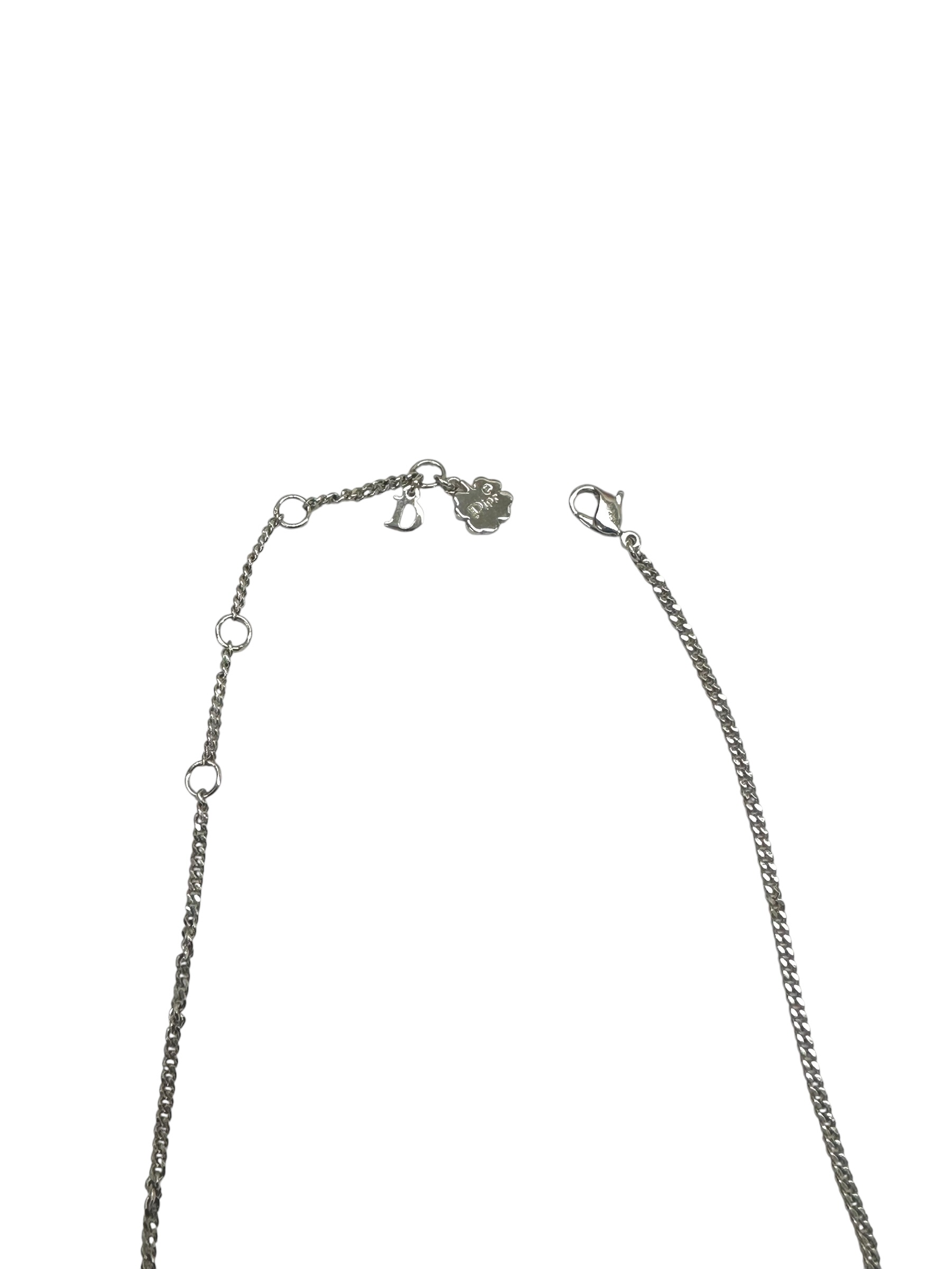 Pre-Owned Vintage Christian Dior Rhinestone Heart Pendant Necklace / Product Code: 080503