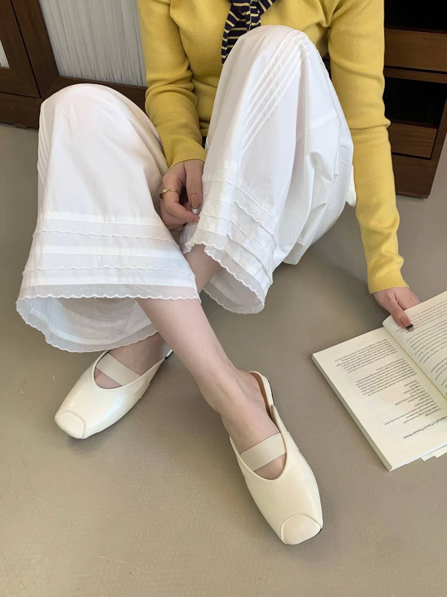 女生百搭低跟半拖鞋 🇨🇳