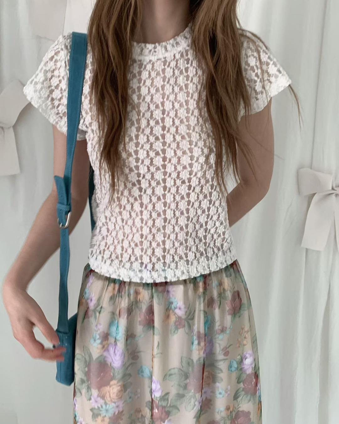 彈力lace top