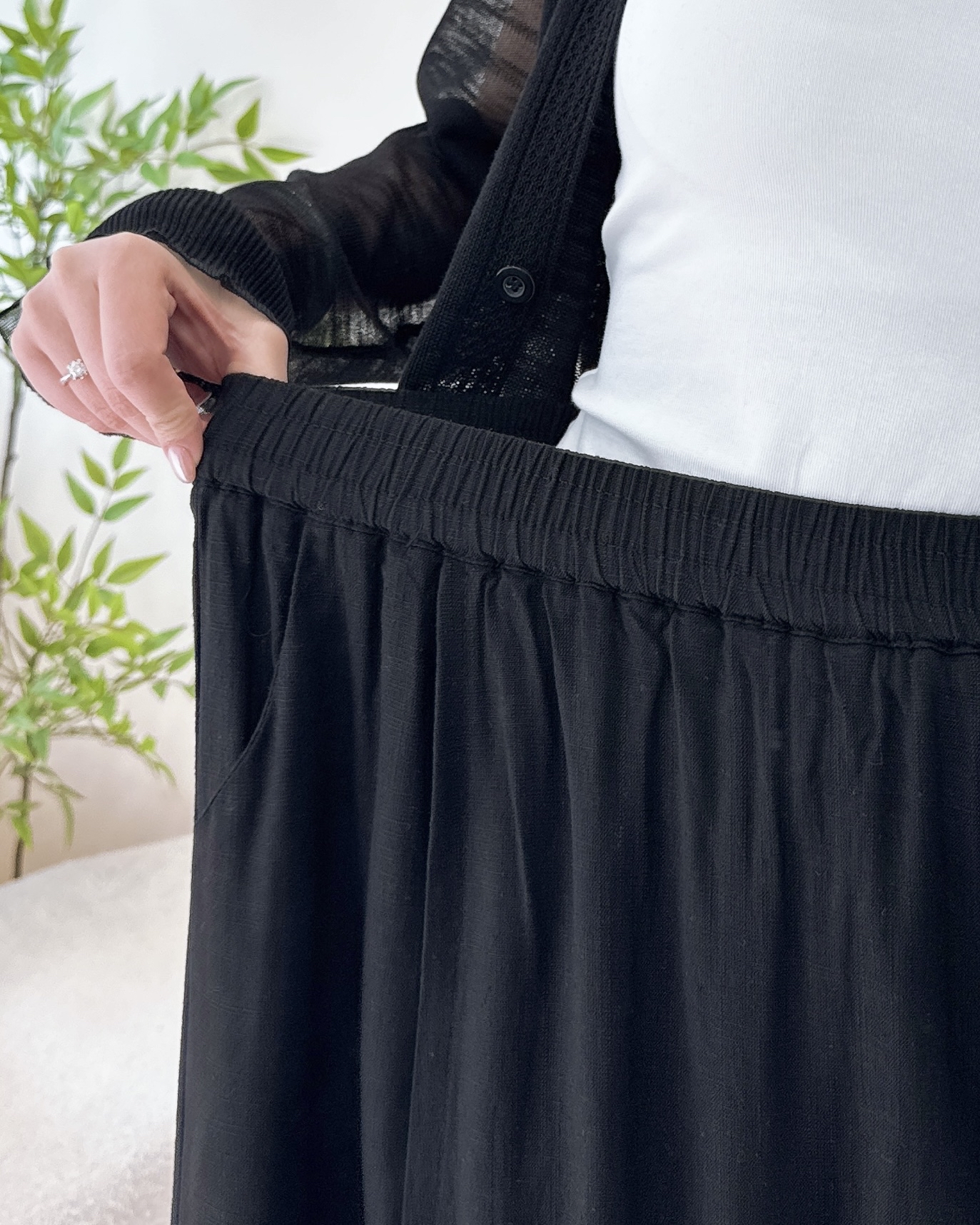 高質柔軟透氣麻棉裙褲 3色