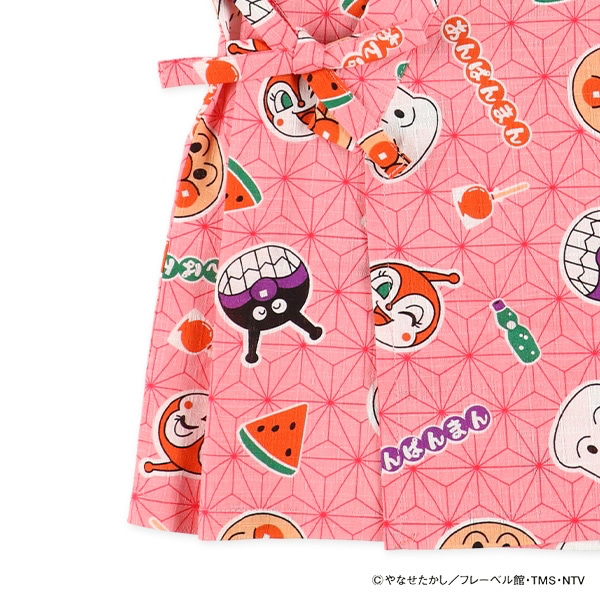 🇯🇵預訂 日本直送🇯🇵麵包超人滿印純棉粉紅色甚平上下套裝