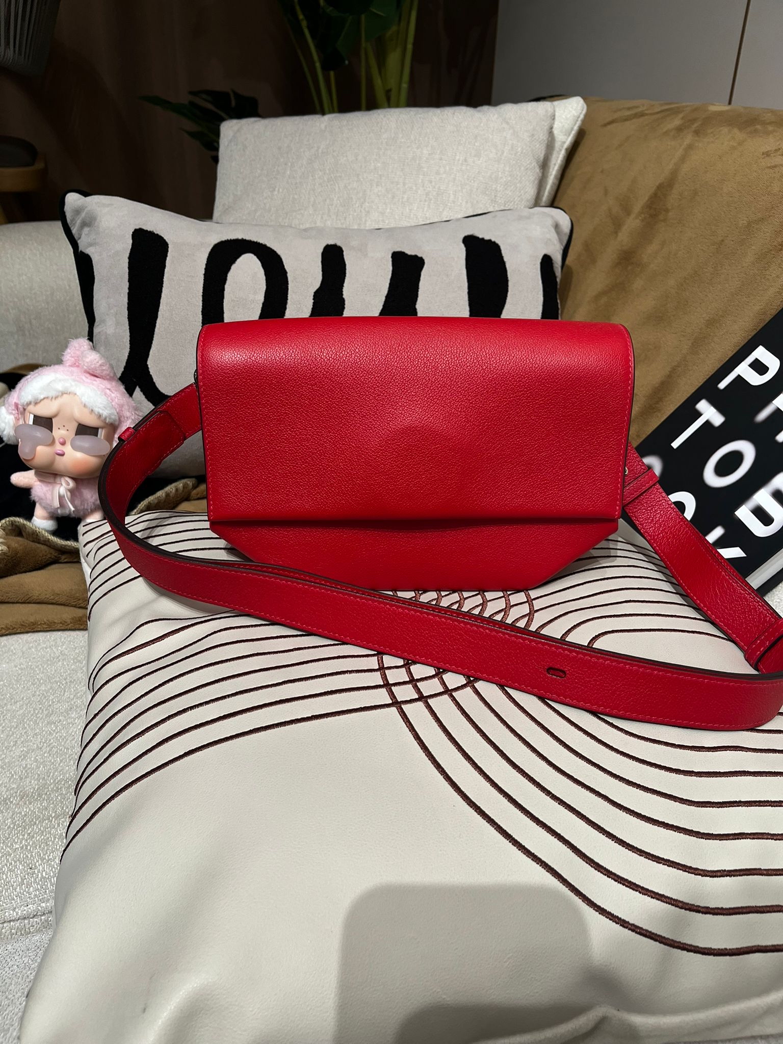 HERMES OPLI, Q5 ROUGE CASAQUE SHOULDER BAG STAMP C, 100%Authentic ,98%new ✅Dust bag 