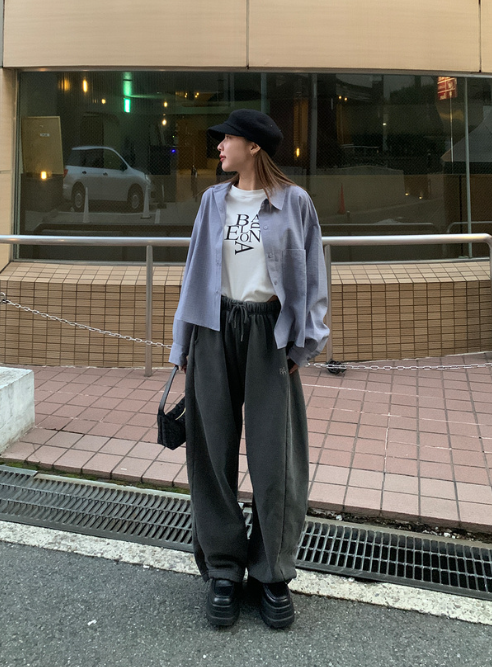 麻質感襯衫 [fo2115]