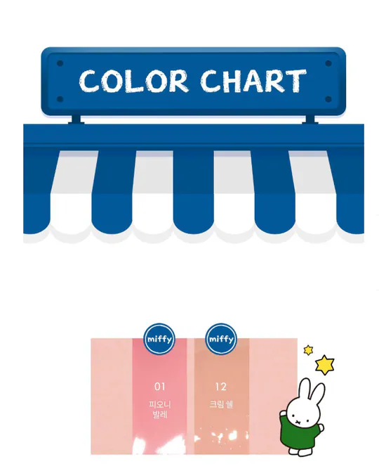 新登場 [韓國直送] Miffy Rom&nd聯乘限定 Glasting Color Gloss 光澤水感鏡面唇彩