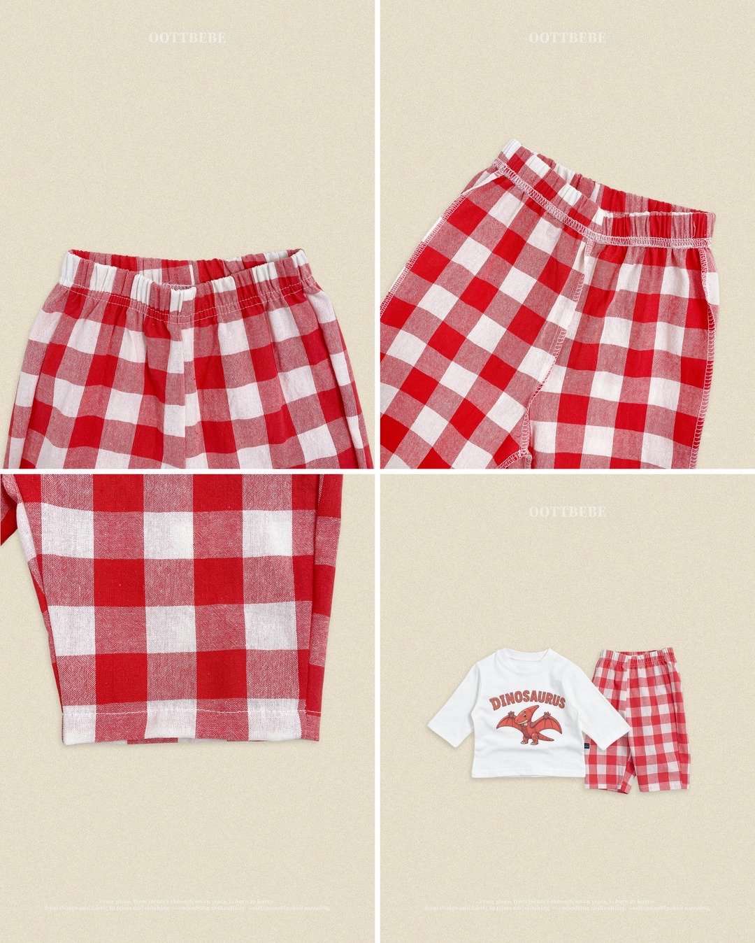 OOTT | Robot dinosaur top and bottom clothes set 