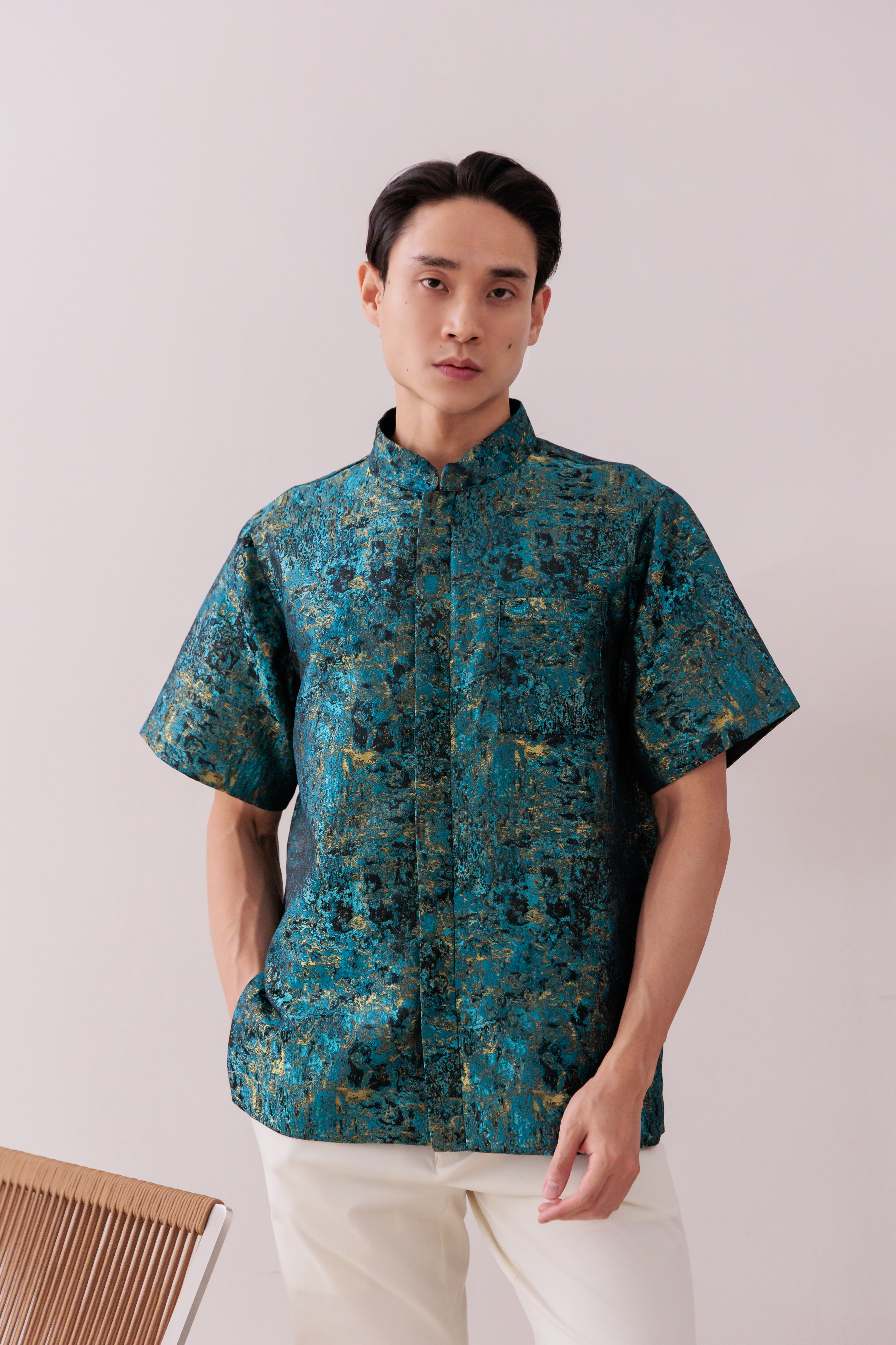 【Pre- Order】Midnight Oasis Metallic Shirt  聚宝金泽 IW006