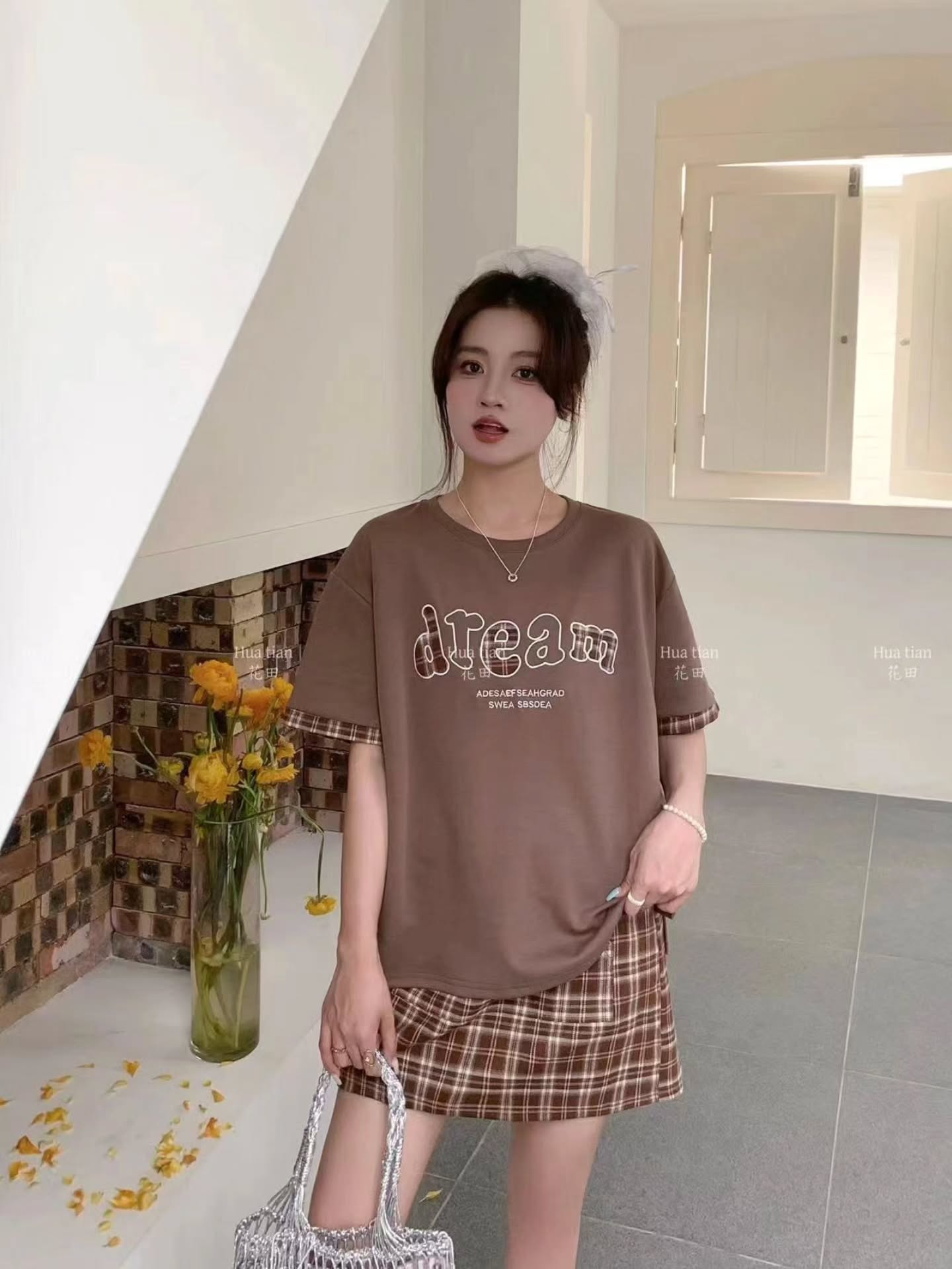 8033-9 韩系格子套装 🇨🇳