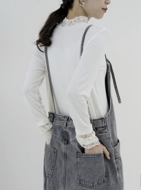 修長牛仔連身裙 - 2026 流行穿搭  牛仔連身裙 時尚穿搭 四季皆宜 成人休閒 日常穿搭 易於配搭 日本直送   #JP-I-260020