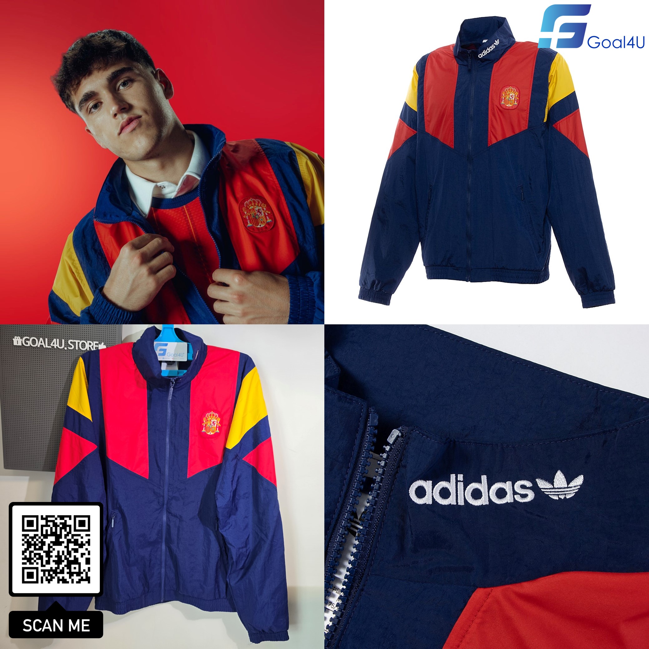 Adidas Spain 西班牙經典 EQT 足球文化運動外套 KG2575