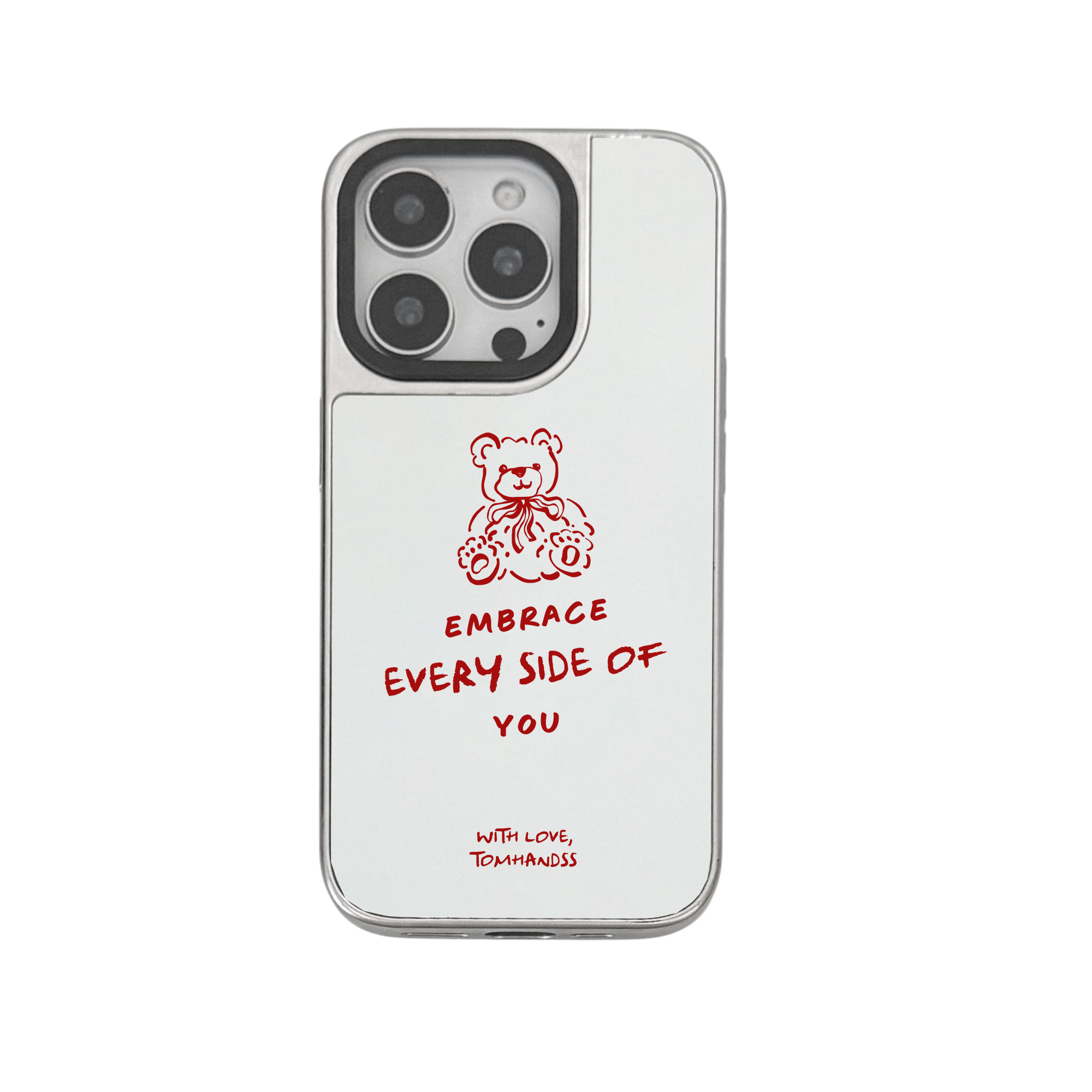 【Huggy Little Teddy】銀框鏡面MagSafe iPhone Case