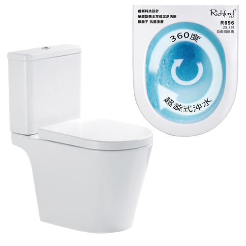 Richford R696 360度超漩沖水 自由咀座廁