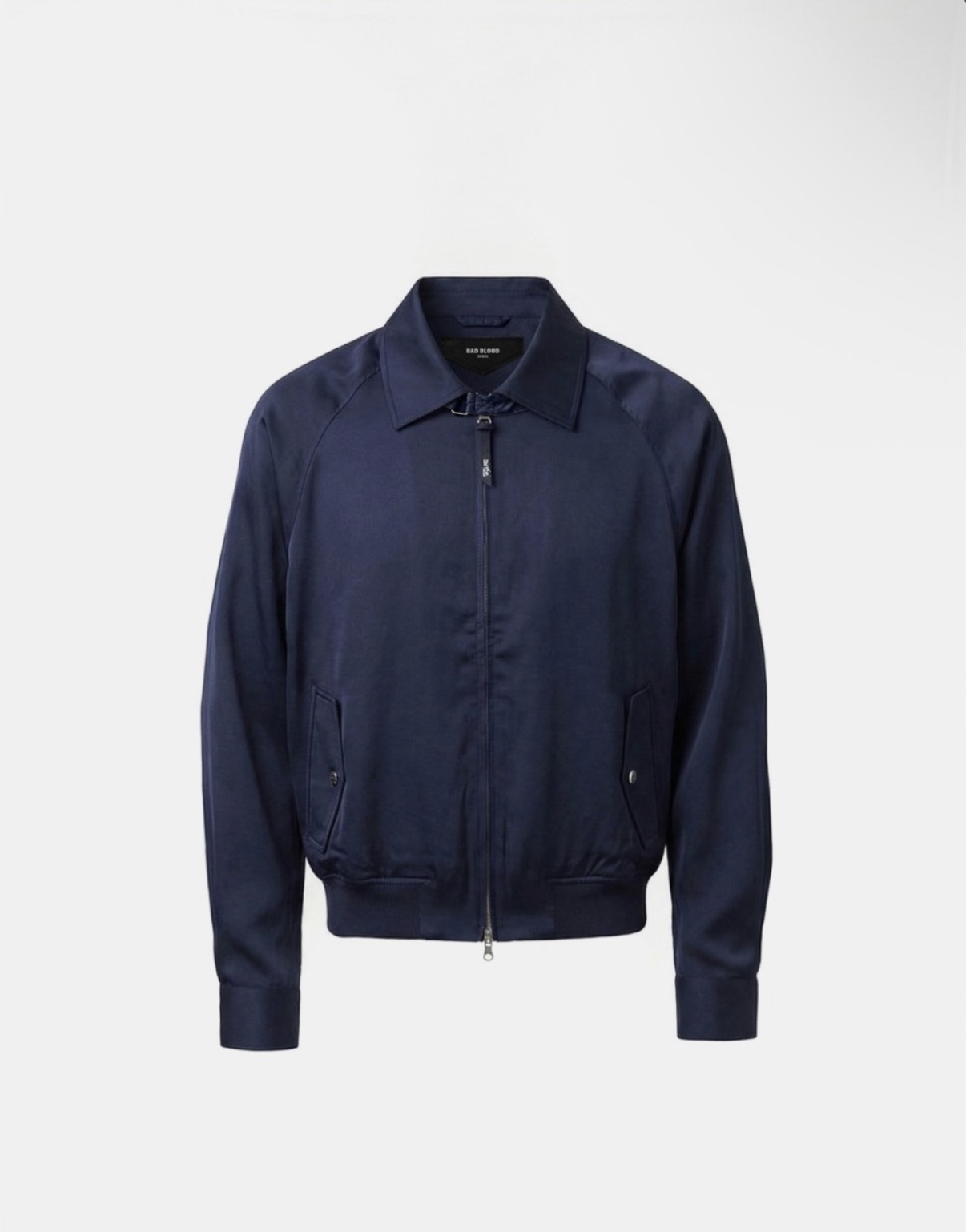 BADBLOOD [w-jkt26-045] Contour Lightweight Bomber Shacket - Navy