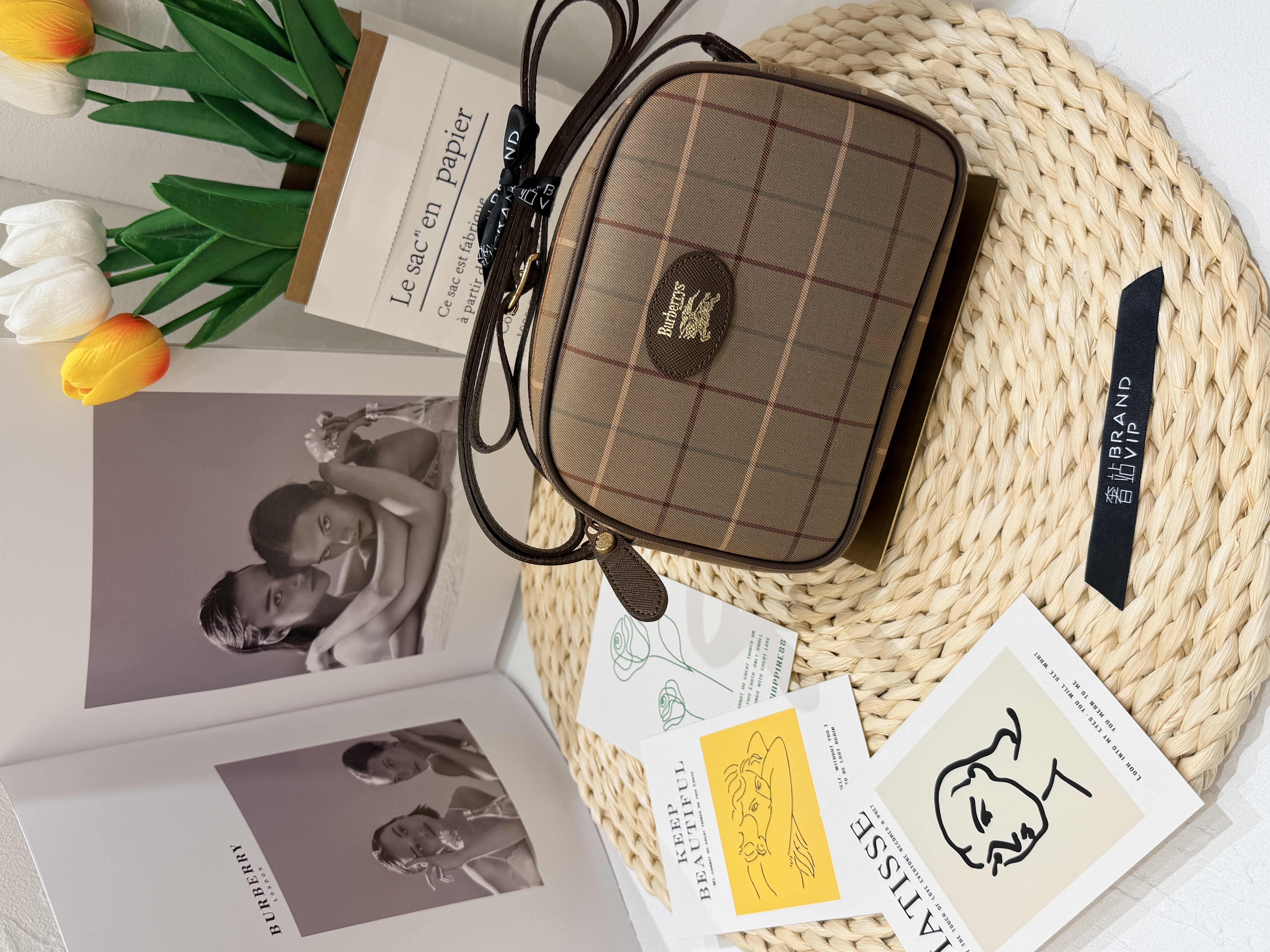  Burberrys Nova Check Camera Bag