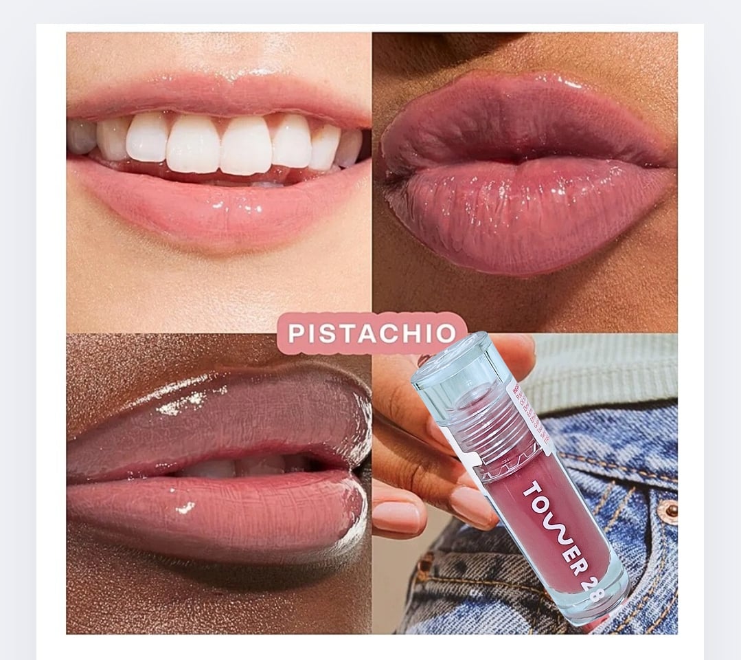 Tower 28 Beauty Insider -潤唇蜜 Lip Jelly  Pistachio 色 1.36ml mini + SOS救援噴霧60ml 