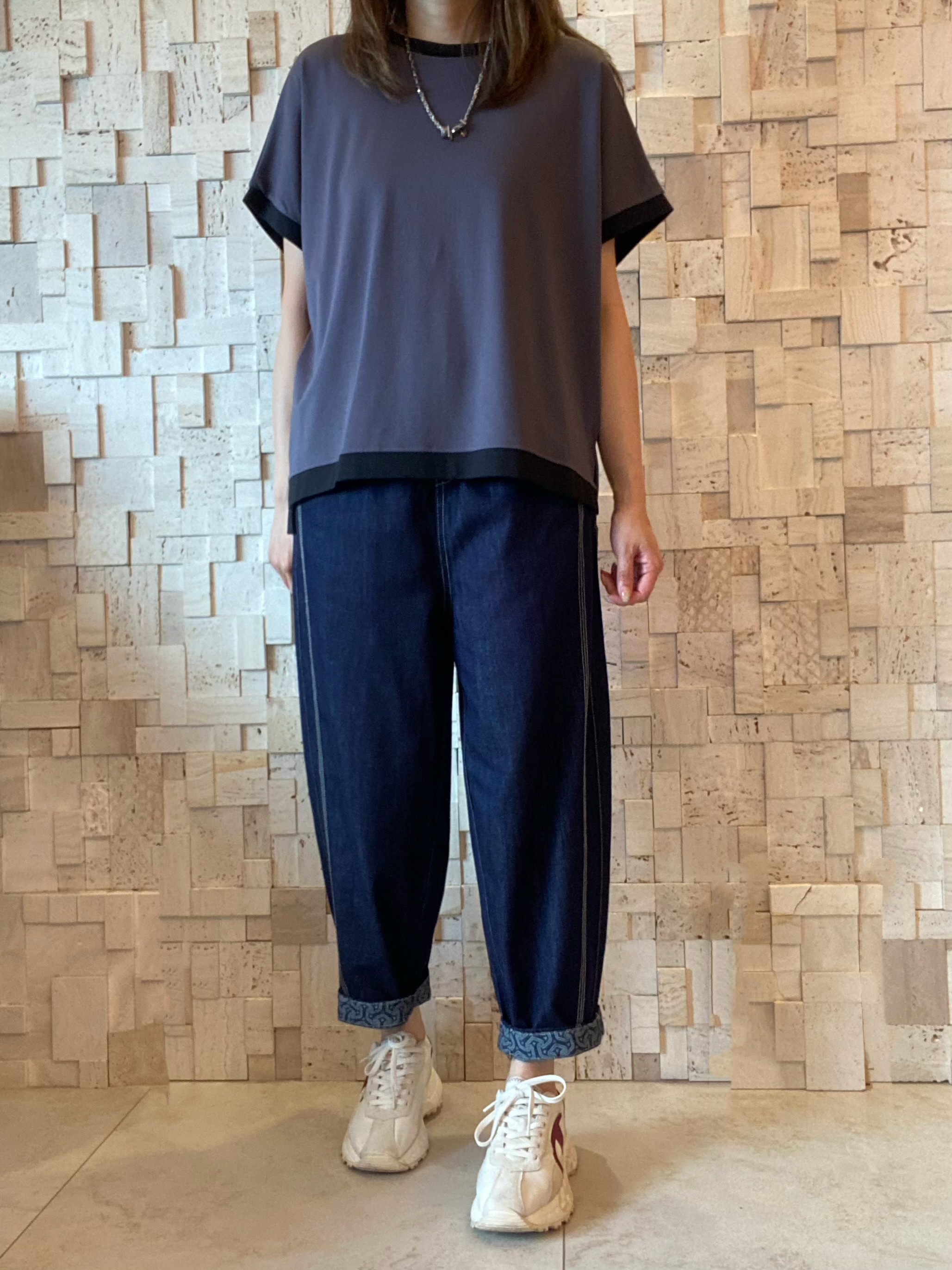 #2094 簡約撞色圓領Top 🔥