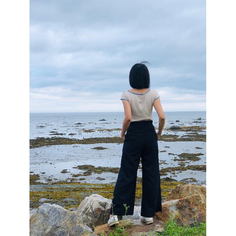 (SOLD OUT)1930s Betty Nautical Sailor Pants - Dark Navy Blue(FM142)