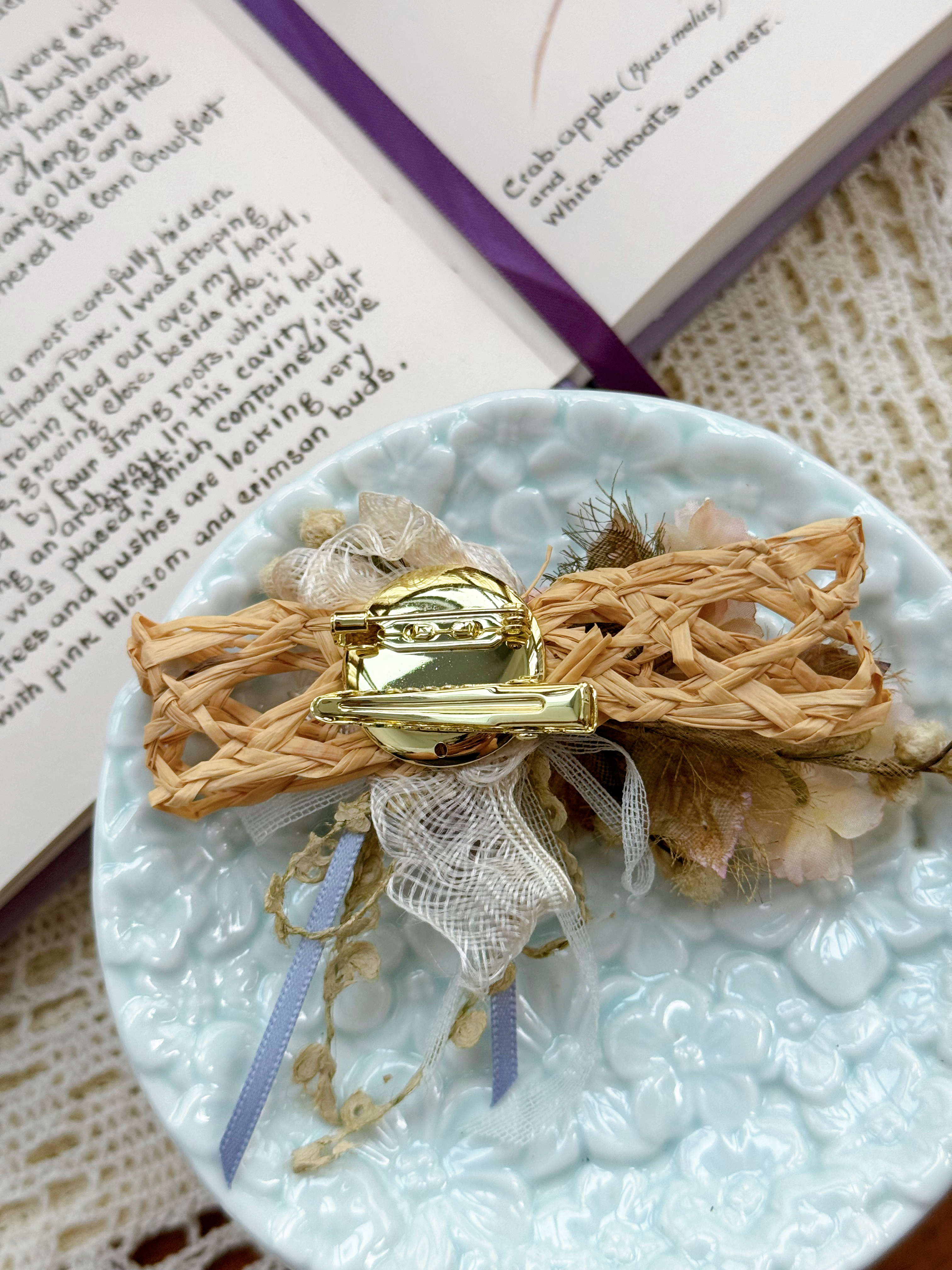 初夏花園 - 櫻花髪夾+胸針