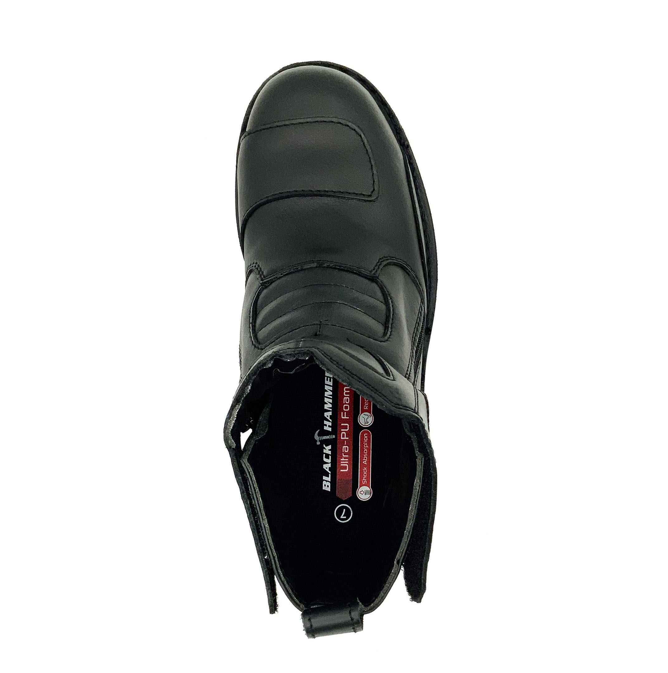 Black Hammer Men 4000 Series Mid Cut with Zip Safety Shoes BH4883 Steel Toe Kasut Keselamatan