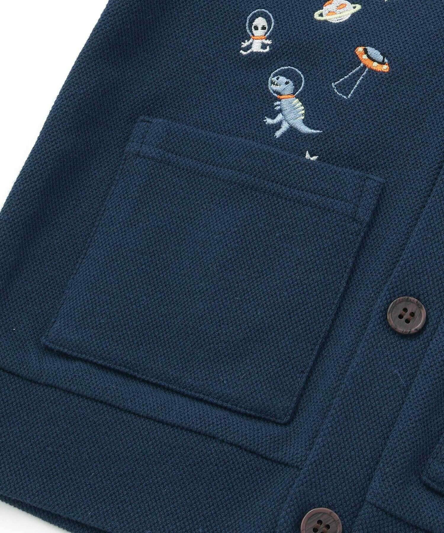 🆕【⭐訂購⭐】🌀 🇯🇵 日本直送 恐龍🦖太空船🛸工作車🚓刺繡 V領 反袖 外套［2款選］🌀 [ELEA-0110][260612]
