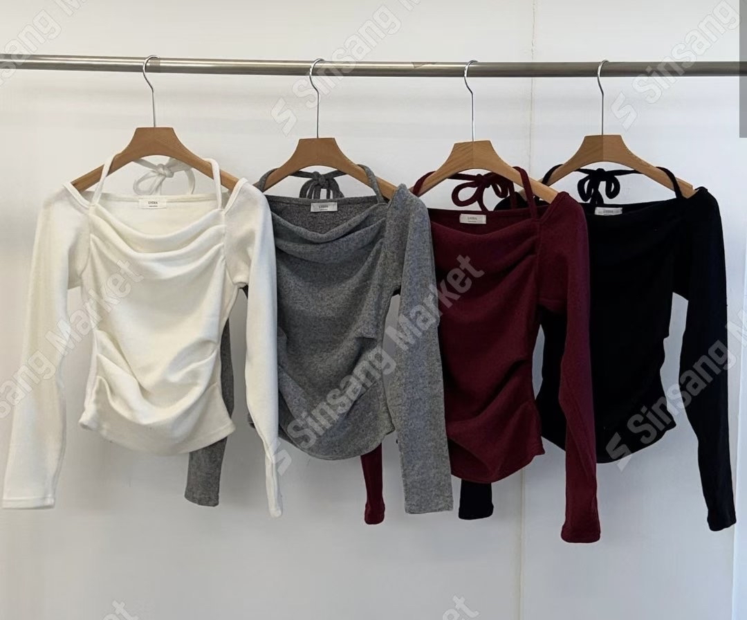 【 Goobye Winter❣️皺褶薄毛絨掛頸上衣❤️‍🩹】 Soft Crinkled Top(三色入)