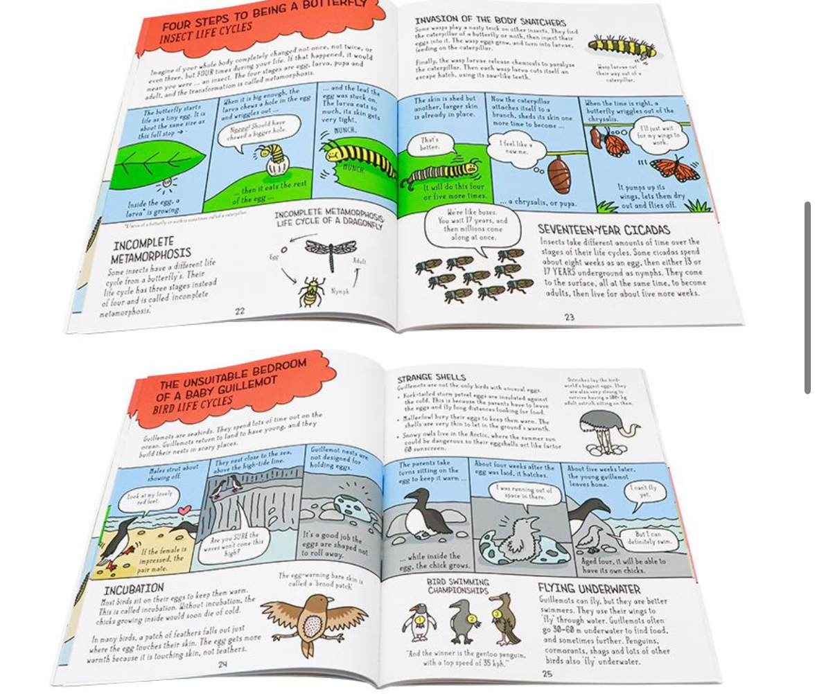正版 漫畫科學系列5冊英文🟥physics.chemistry.biology.earth and space.the PERIODIC table.原版科普繪本Comic Strip Science Chemistry Biology