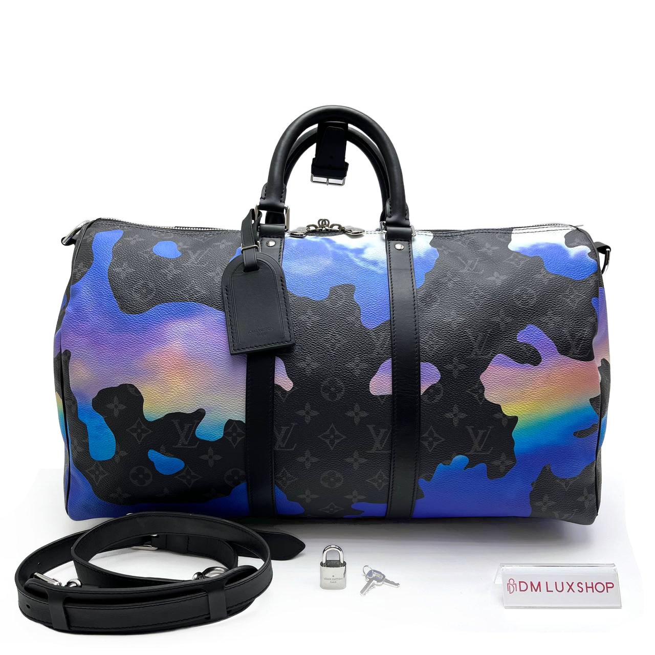 LV Monogram Eclipse Sunrise Keepall 45