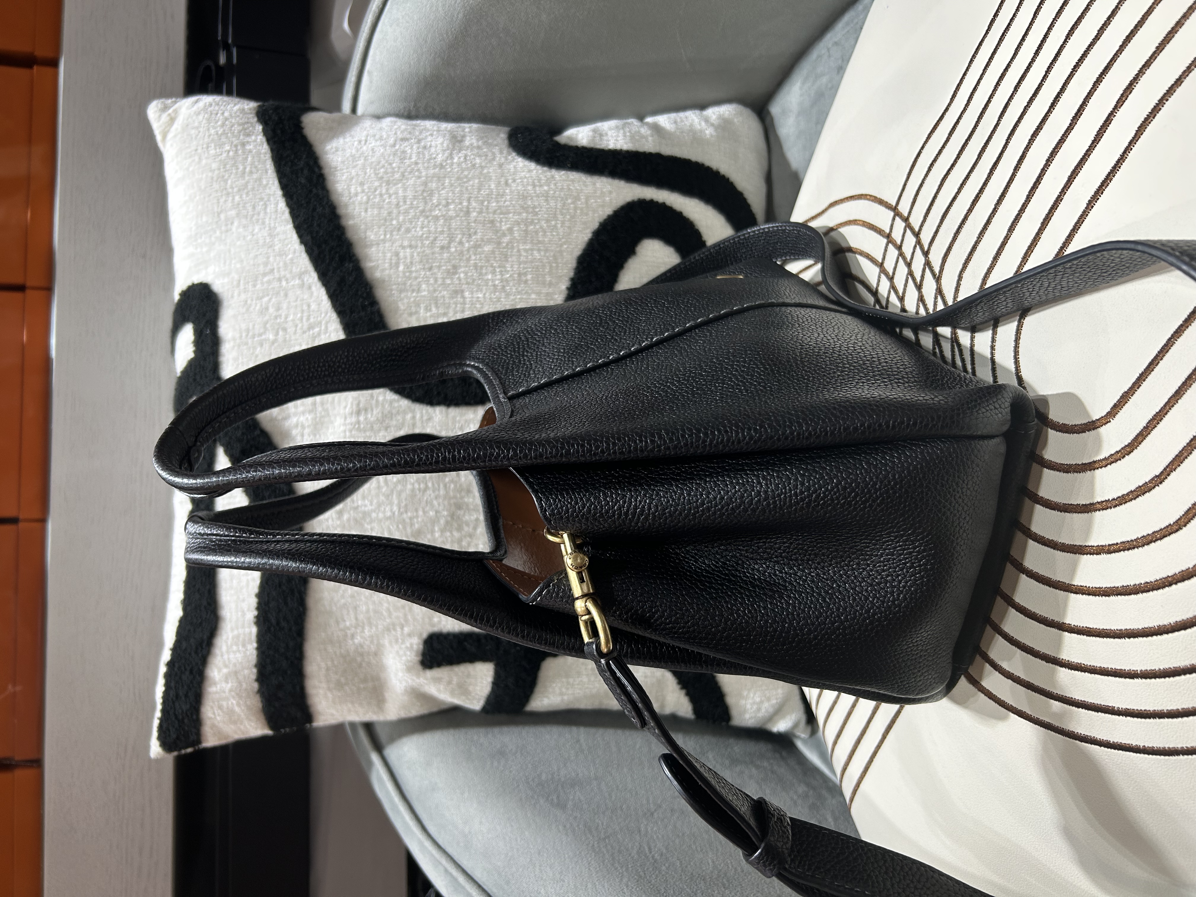 Coach Lana 2way Bag Black Calfskin