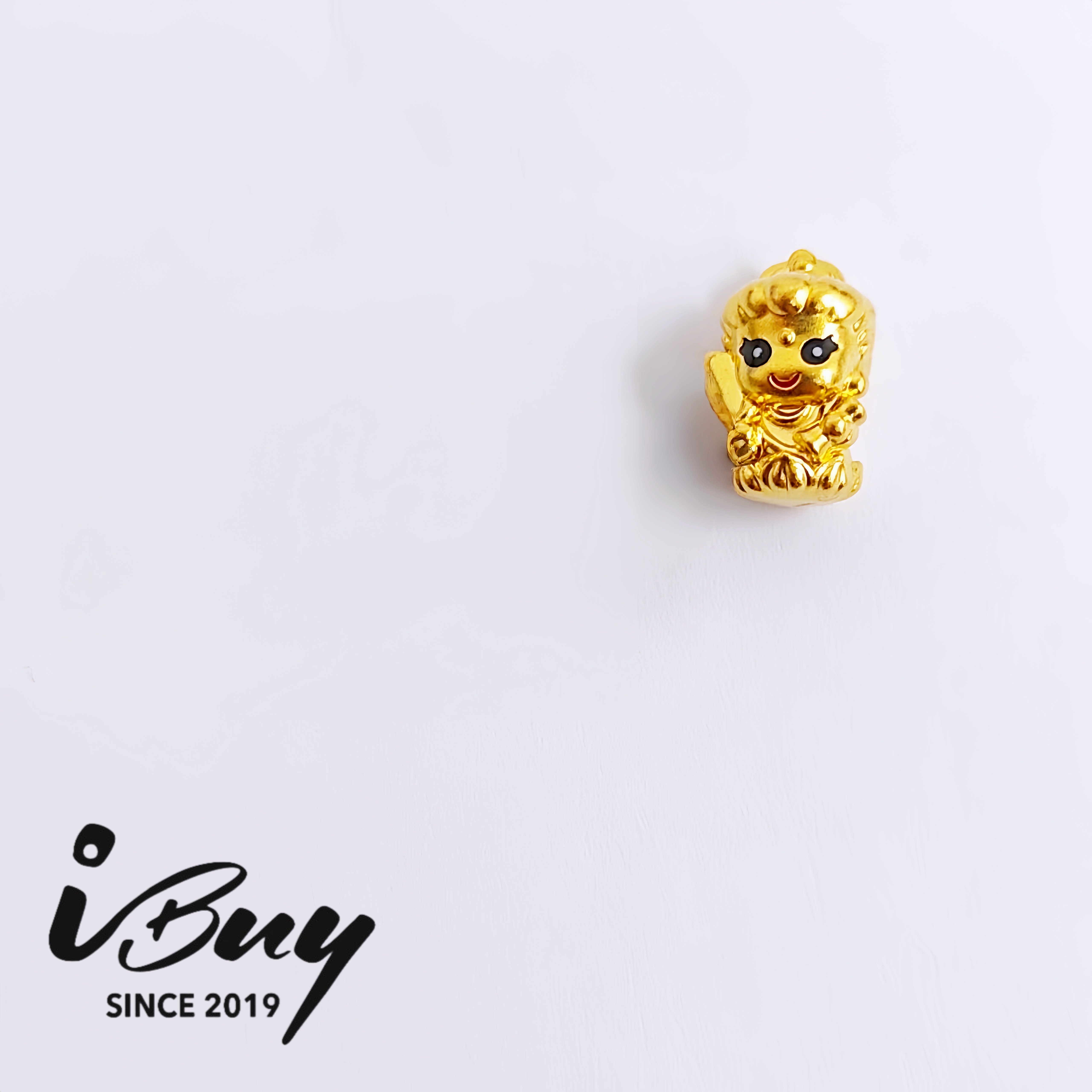 999 GOLD ACALA BUDDHA PROTECTIVE CHARM 999 金 小萌佛.不动明王串咀