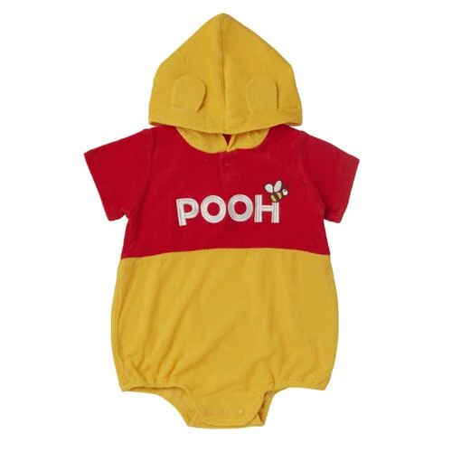 🇯🇵預訂 日本直送🇯🇵Winnie the pooh小熊維尼造型連帽短袖包屁衣