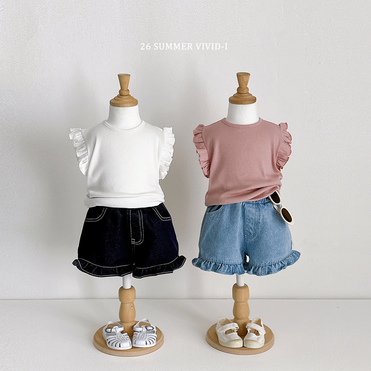 Ruffle 牛仔短褲