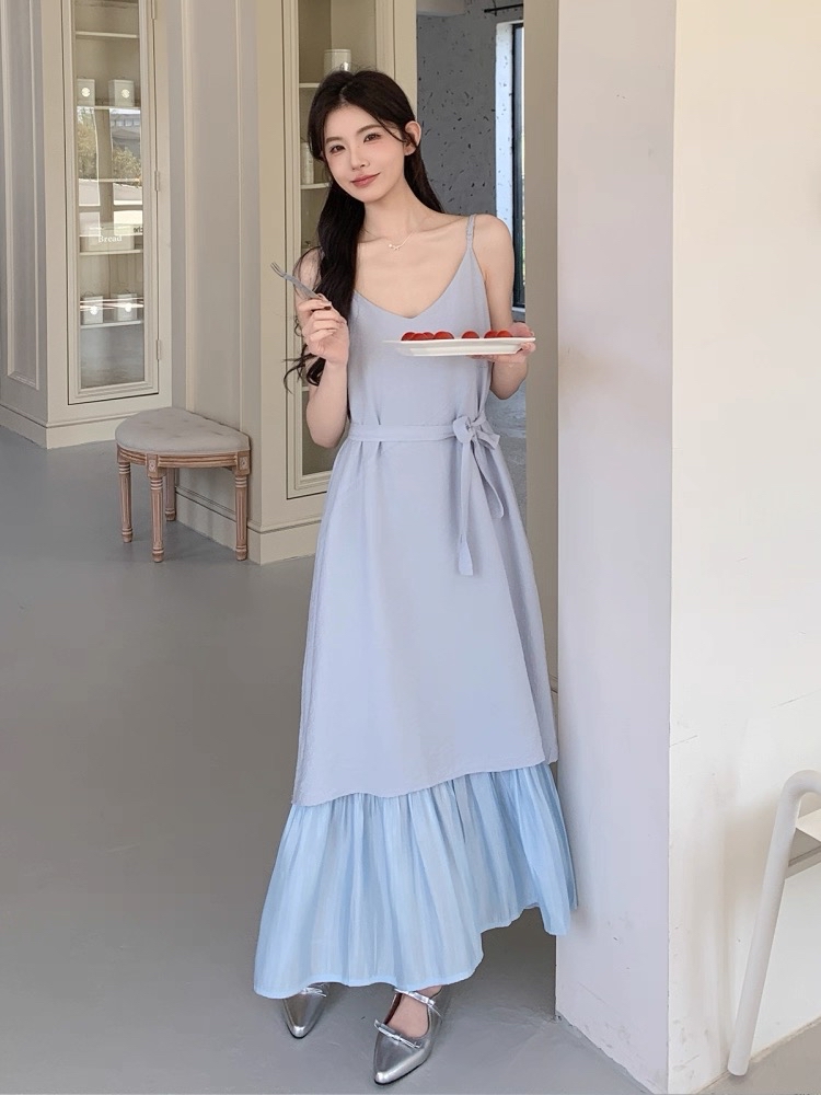 DR341法式海边度长裙