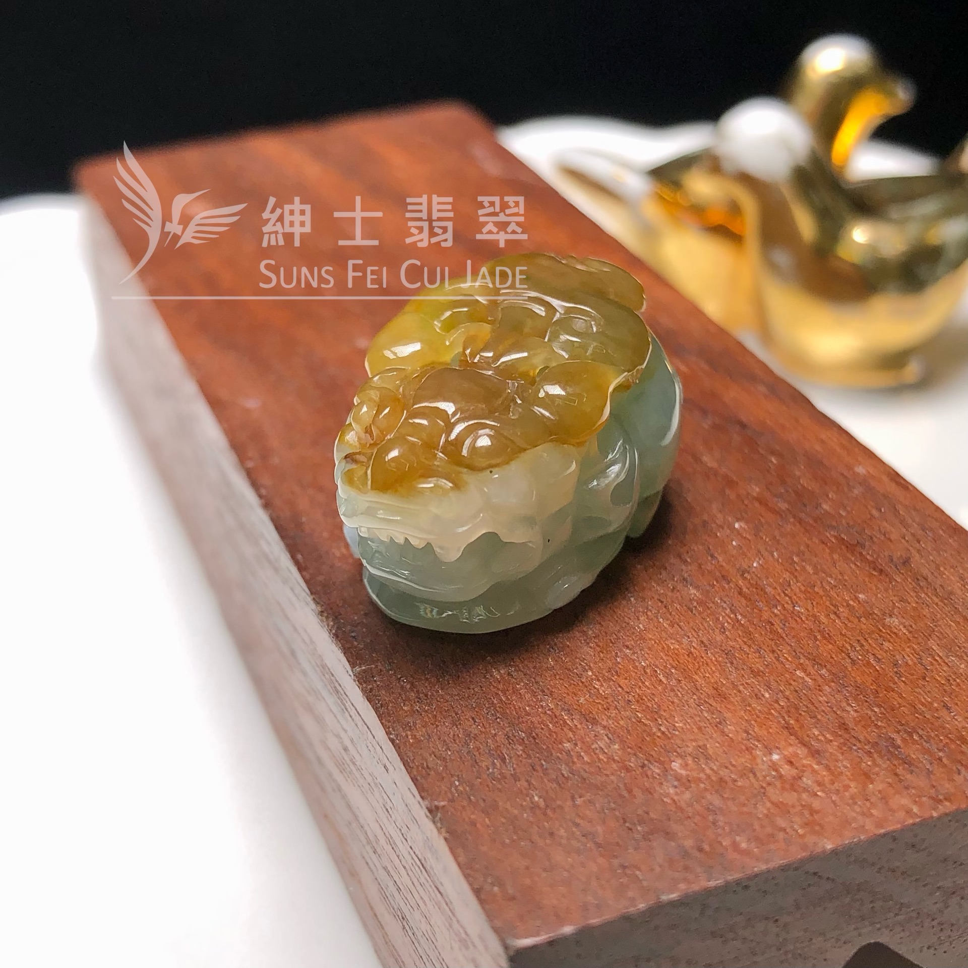 YK01156 藍帶翡小貔貅