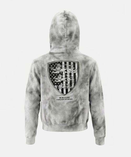 Shield Old Glory Hooded Zip-Up - Dusty White - 실드 올드 글로리 후드 집업 - 더스티화이트